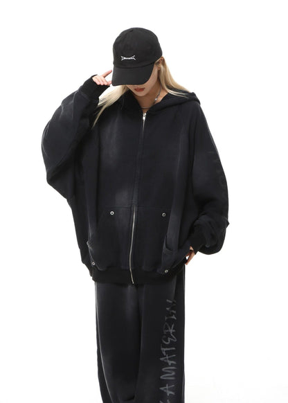 Distressed Patch Embroidery Hoodie - Rick Circus