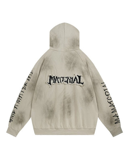 Distressed Patch Embroidery Hoodie - Rick Circus