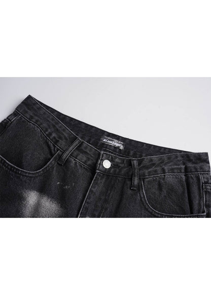 Distressed Patch Embroidery Jeans - Rick Circus