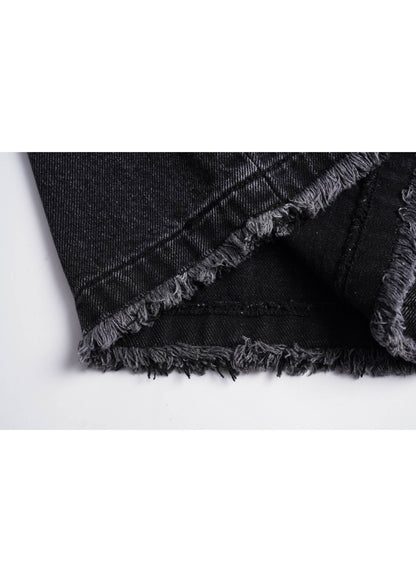 Distressed Patch Embroidery Jeans - Rick Circus