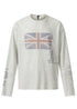 Distressed Printed Long Sleeve Waffle T-Shirt - Rick Circus
