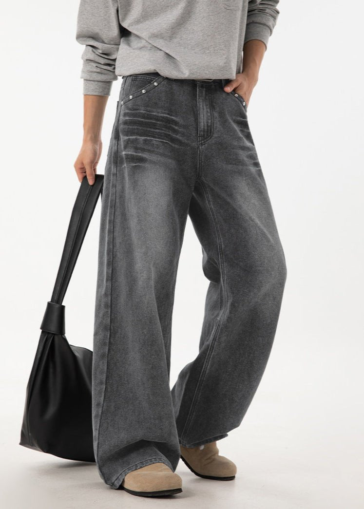 Distressed Vintage Loose Straight - Leg Jeans - Rick Circus