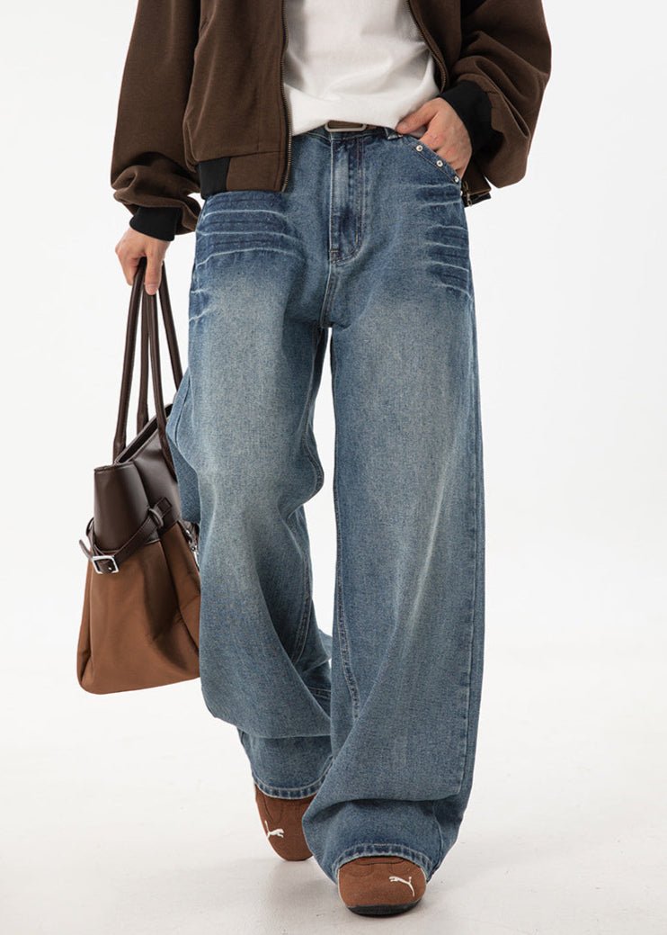 Distressed Vintage Loose Straight - Leg Jeans - Rick Circus