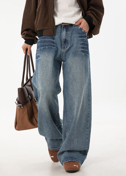 Distressed Vintage Loose Straight - Leg Jeans - Rick Circus