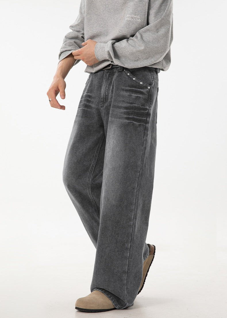 Distressed Vintage Loose Straight - Leg Jeans - Rick Circus