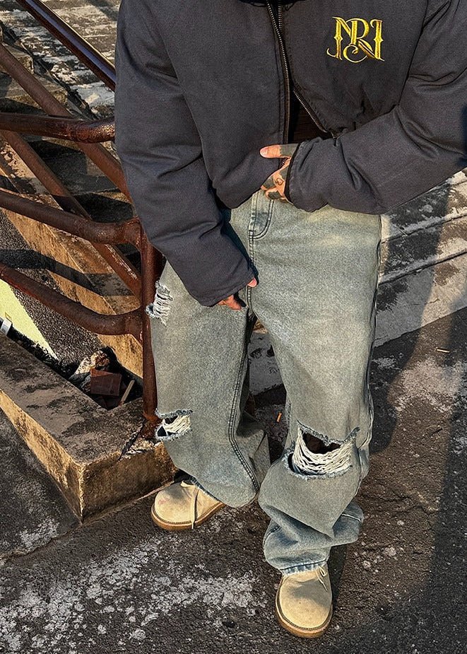 Distressed Vintage Washed Jeans - Rick Circus