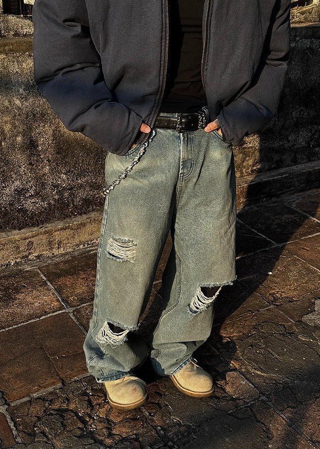 Distressed Vintage Washed Jeans - Rick Circus