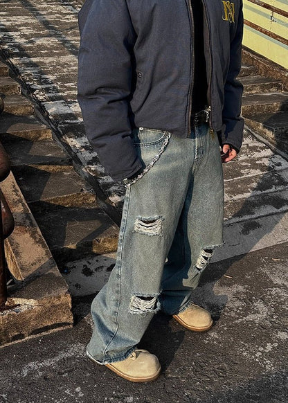 Distressed Vintage Washed Jeans - Rick Circus