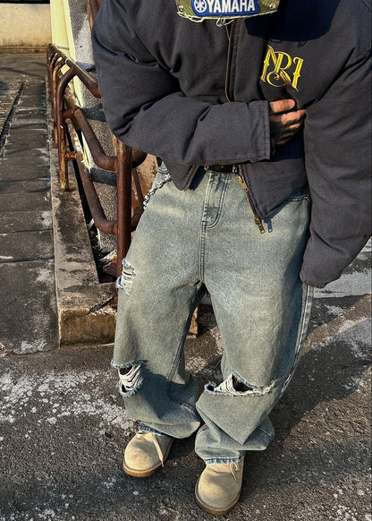 Distressed Vintage Washed Jeans - Rick Circus