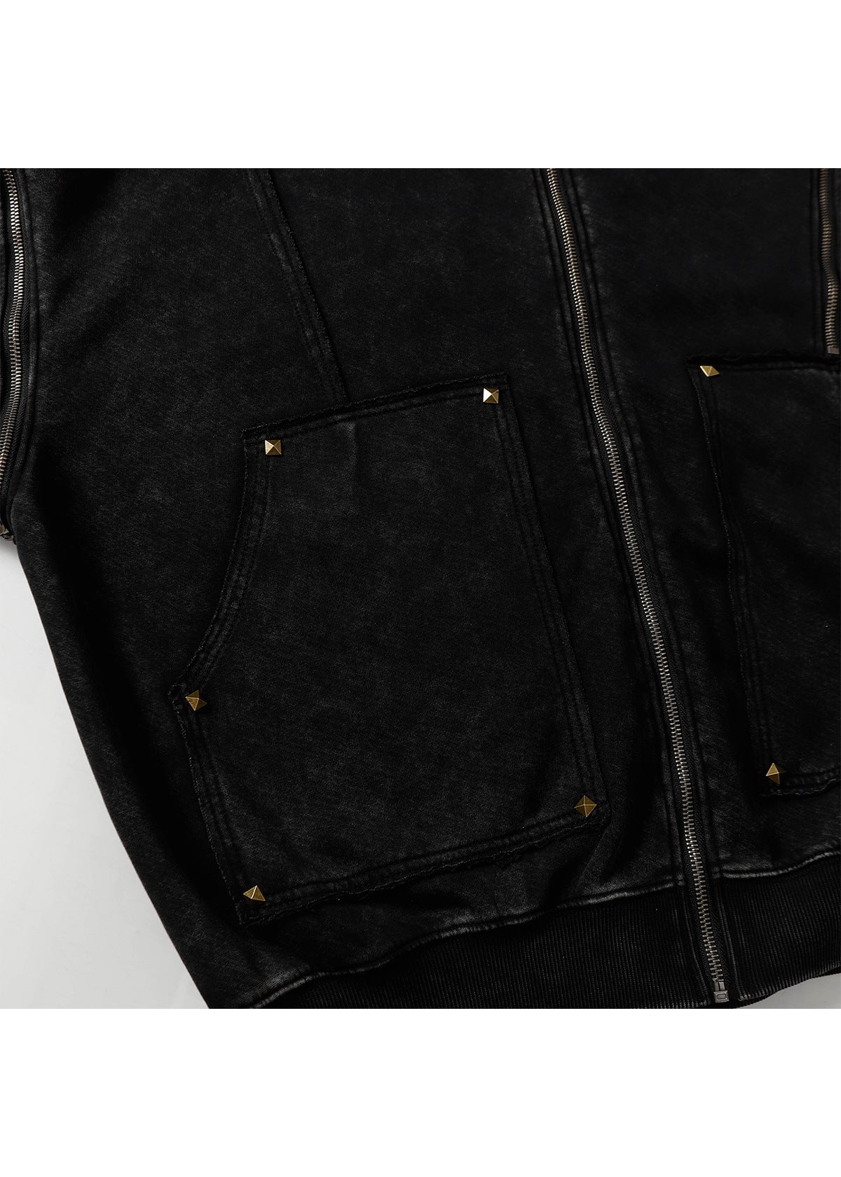 Distressed Washed Zip Hoodie - Rick Circus