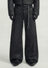 Distressed Waxed Wide Leg Pants - Rick Circus