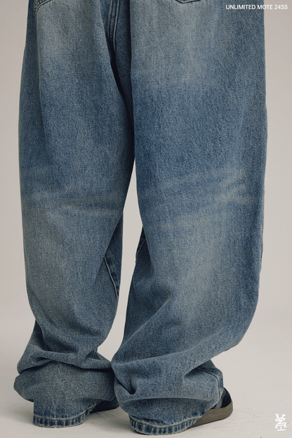 Distressed Wide - Leg Denim Jeans - Rick Circus