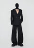 Double - Breasted Black Blazer in Structured Tailoring - Rick Circus