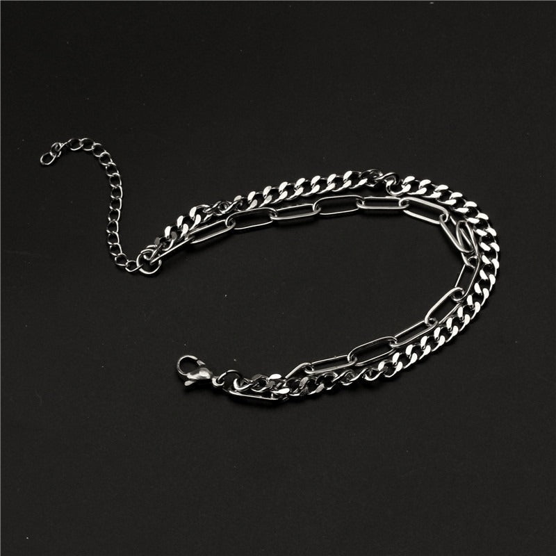 Double Layer Hip Hop Link Bracelet - Rick Circus