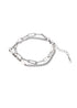 Double Layer Letter Tag Stainless Steel Chain Bracelet - Rick Circus