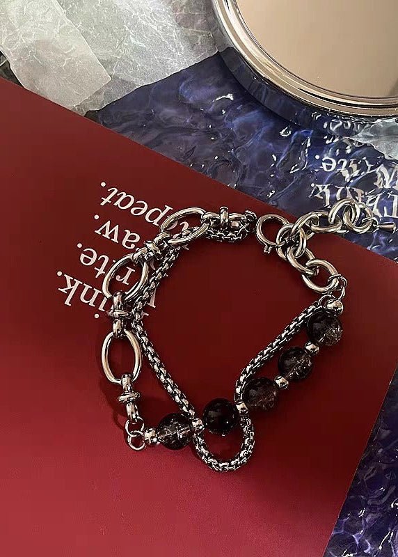 Double Layer Stainless Steel Crackle Beads Bracelet - Rick Circus