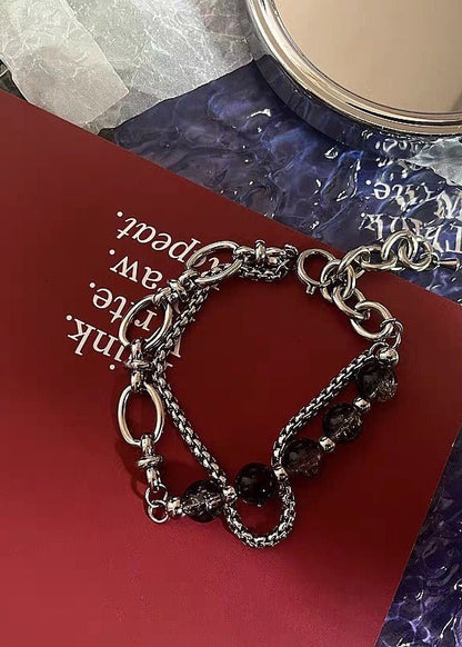 Double Layer Stainless Steel Crackle Beads Bracelet - Rick Circus