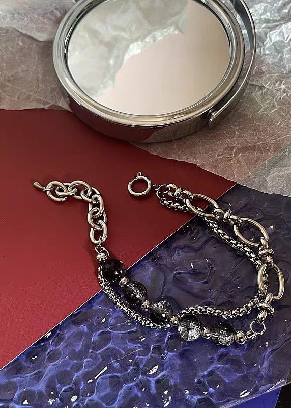 Double Layer Stainless Steel Crackle Beads Bracelet - Rick Circus