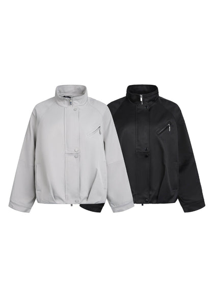Double Placket Raglan Windbreaker Jacket - Rick Circus