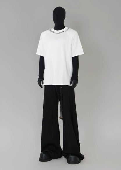 Embroidered Gothic Lettering Tee - Rick Circus