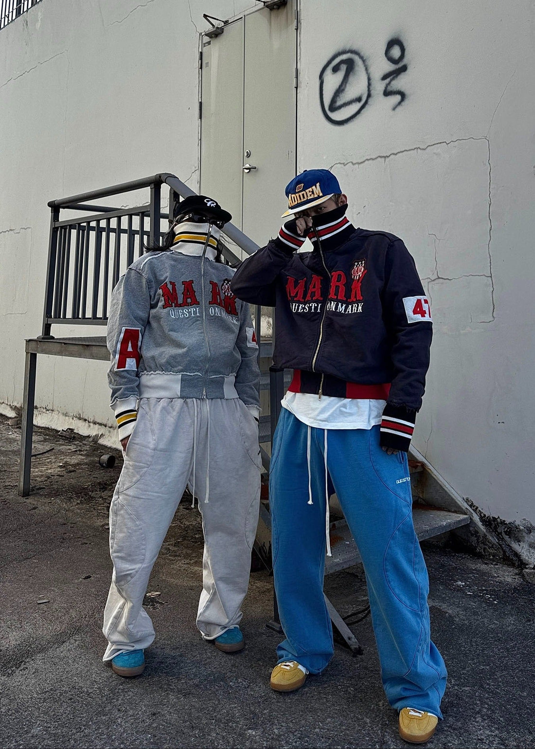 Embroidered Half - Turtleneck Zip Sweatshirt - Rick Circus