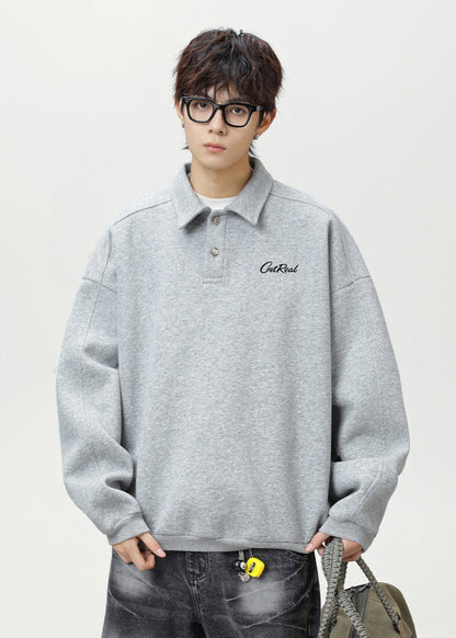 Embroidered Polo Sweatshirt - Rick Circus