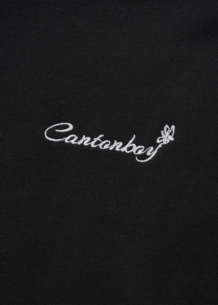 Embroidered Script Logo Cropped Hoodie - Rick Circus