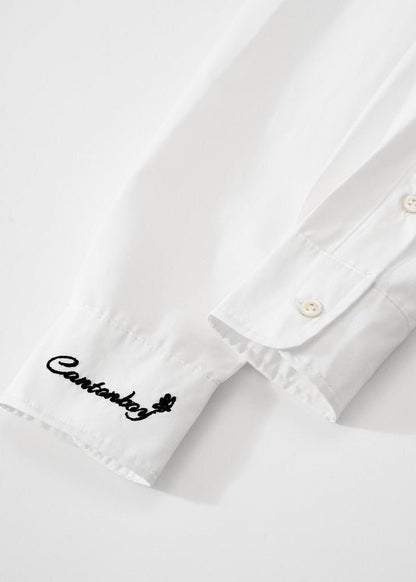 Embroidered White Long Sleeve Shirt - Rick Circus
