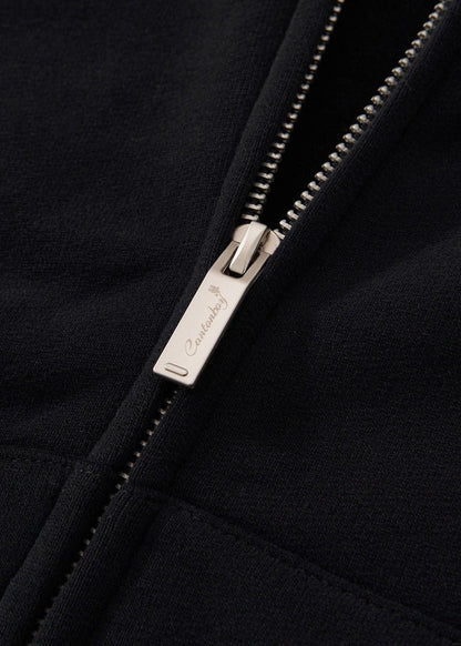 Embroidered Zip - Up Hoodie - Rick Circus