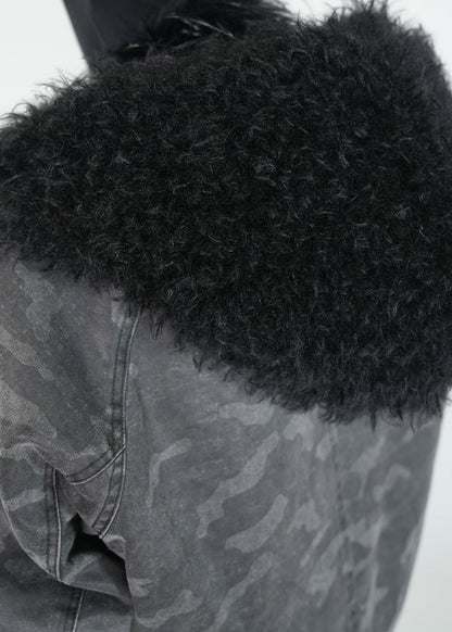 Faux Fur Collar Padded Jacket - Rick Circus