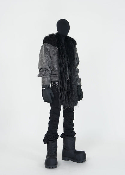 Faux Fur Collar Padded Jacket - Rick Circus