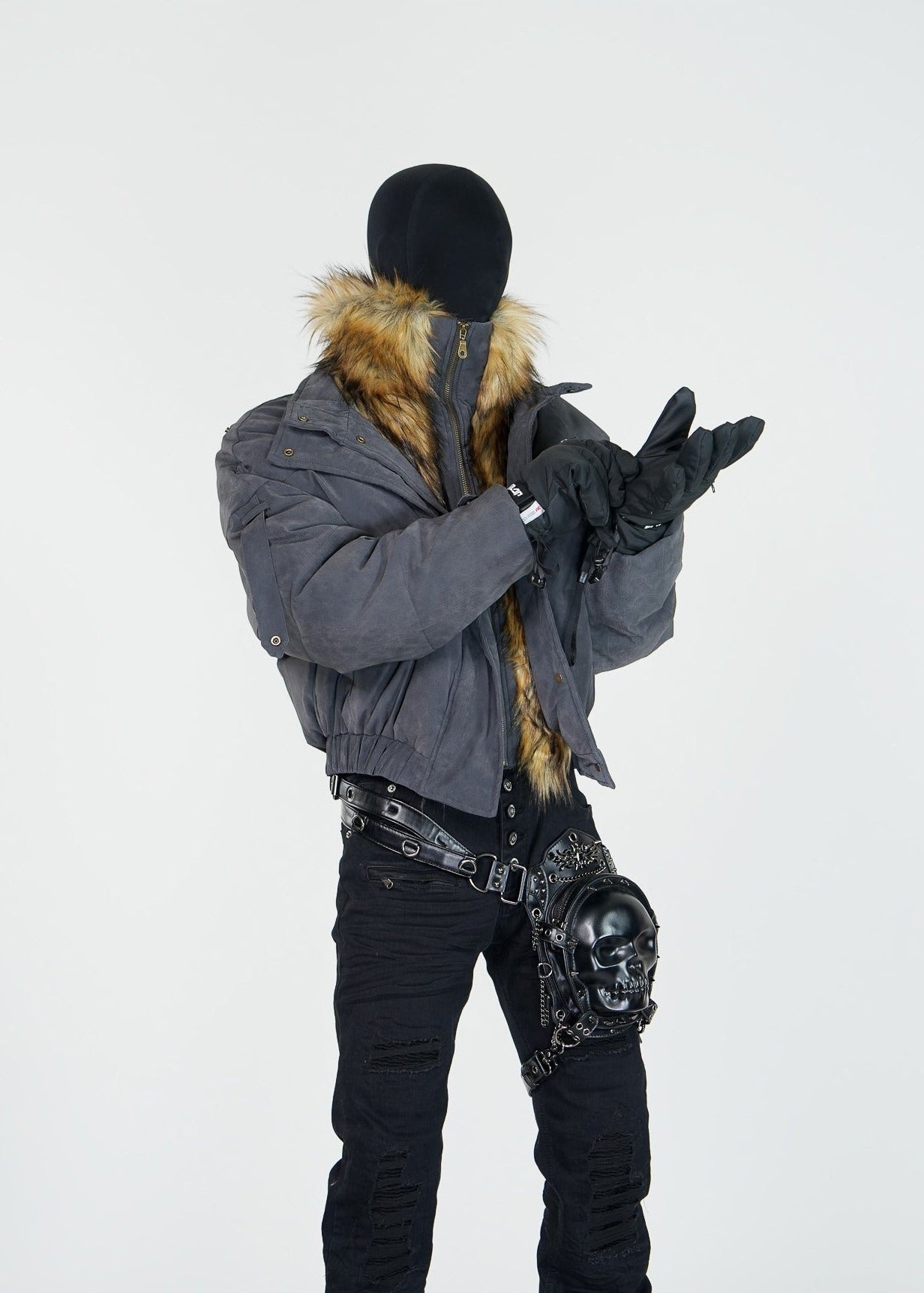 Faux Fur High - Neck Puffer Jacket - Rick Circus