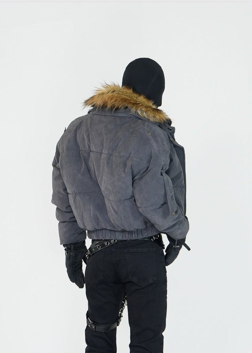 Faux Fur High - Neck Puffer Jacket - Rick Circus