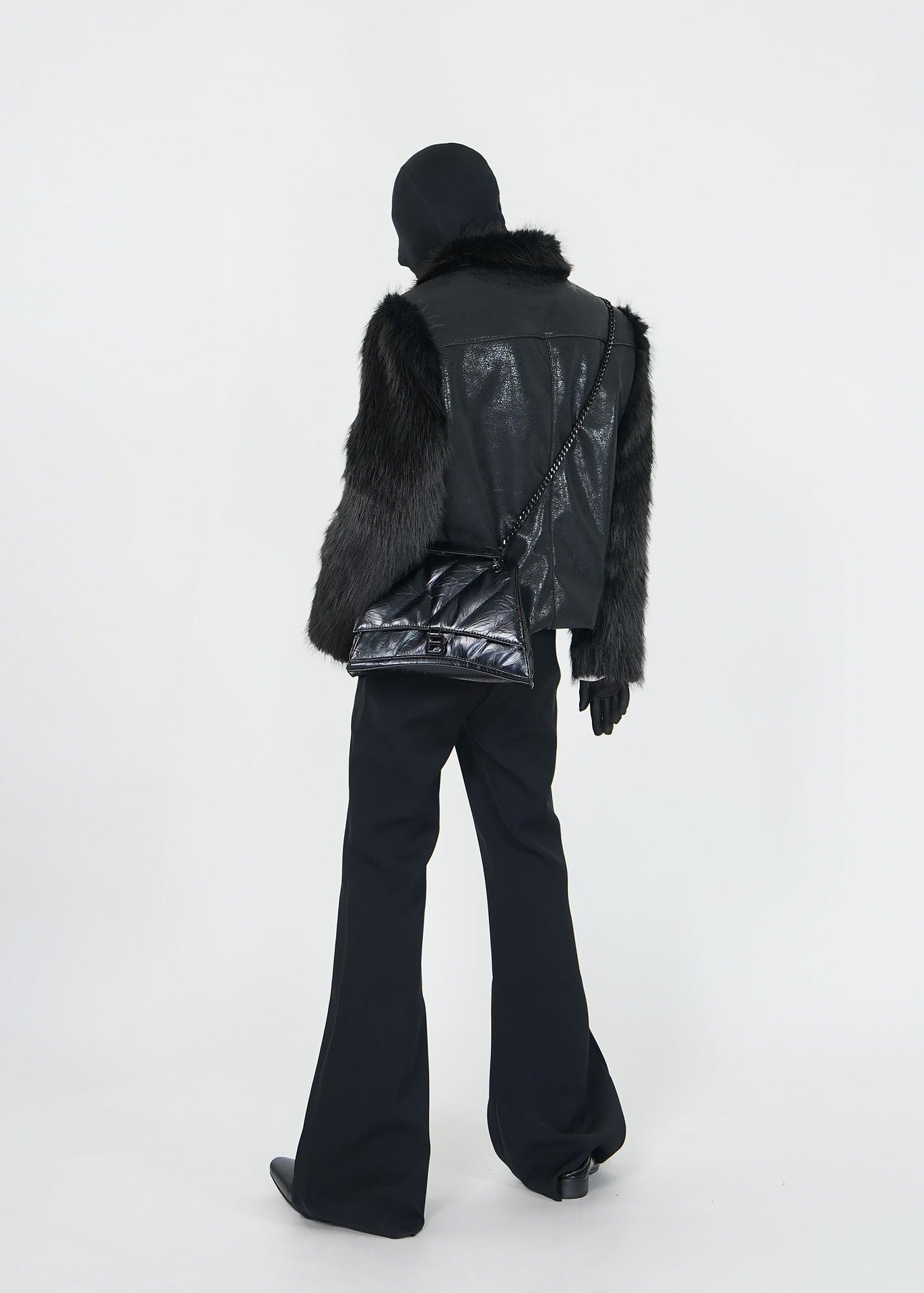 Faux Fur Panel PU Jacket - Rick Circus