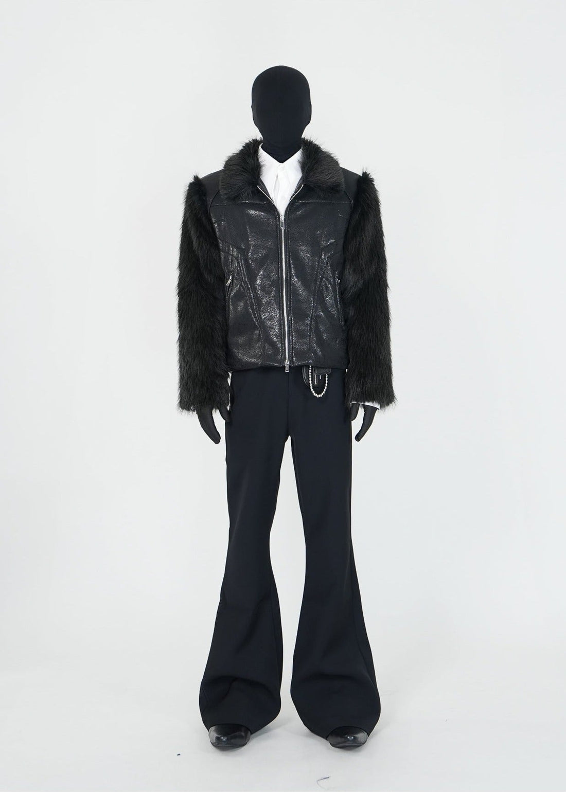 Faux Fur Panel PU Jacket - Rick Circus