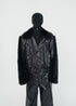 Faux Fur Trim PU Leather Biker Jacket - Rick Circus