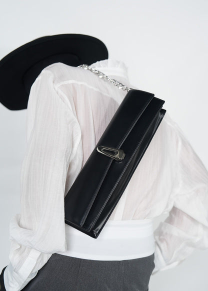 Faux Leather Baguette Bag - Rick Circus