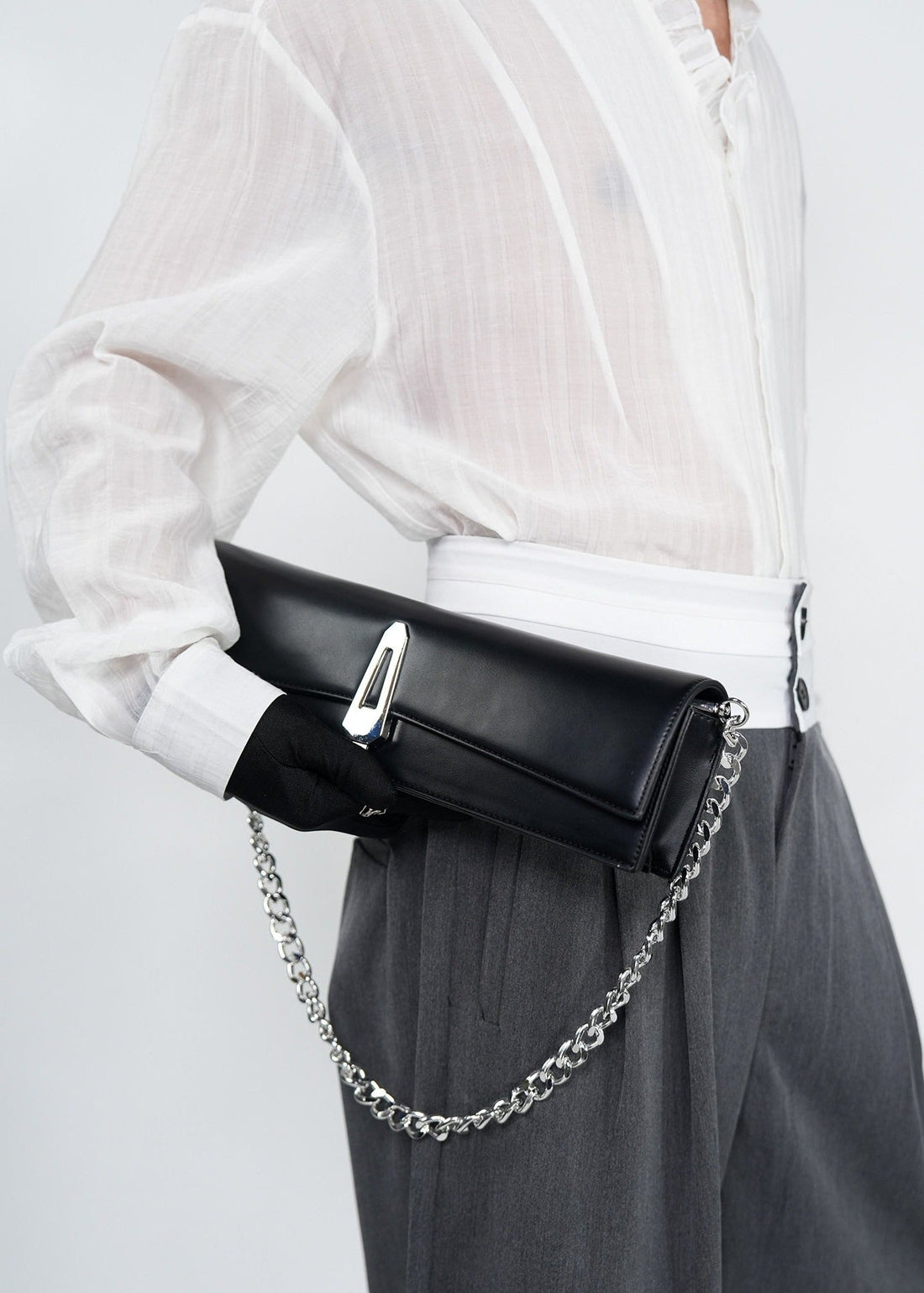Faux Leather Baguette Bag - Rick Circus