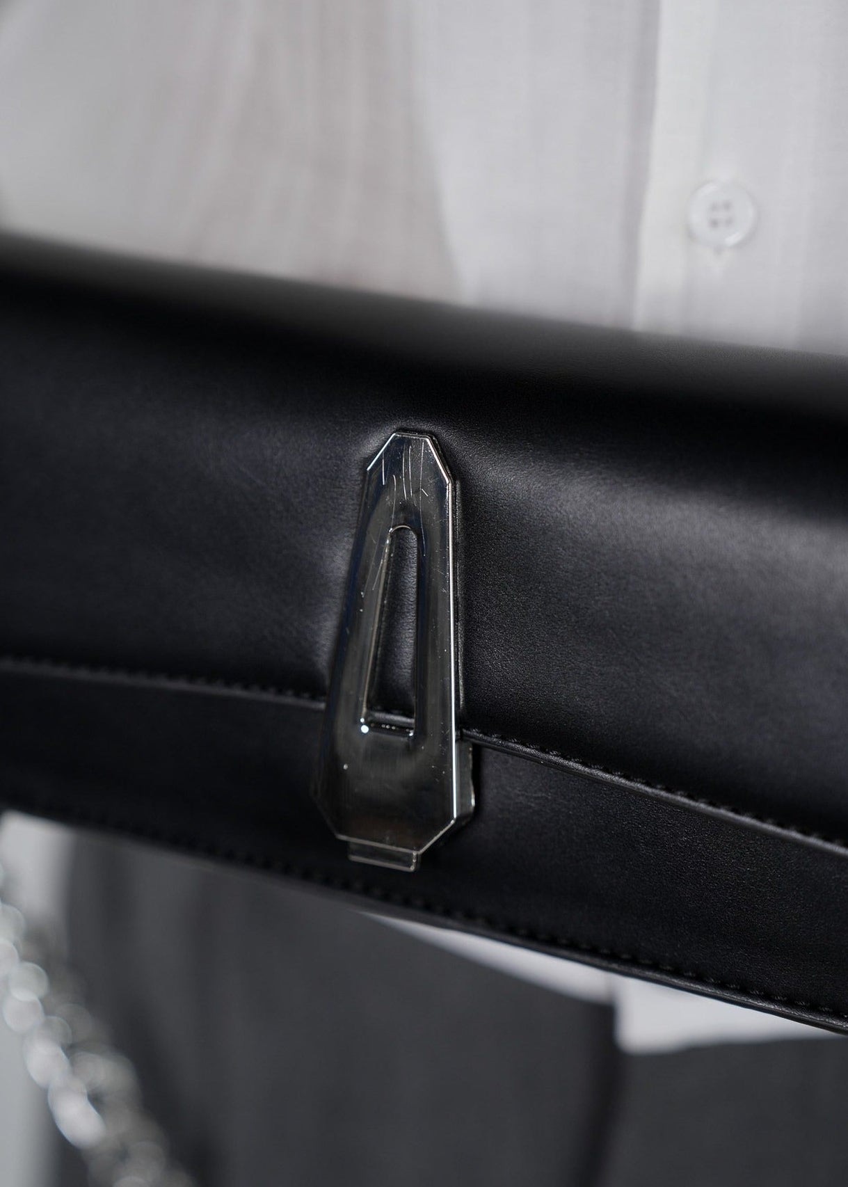 Faux Leather Baguette Bag - Rick Circus
