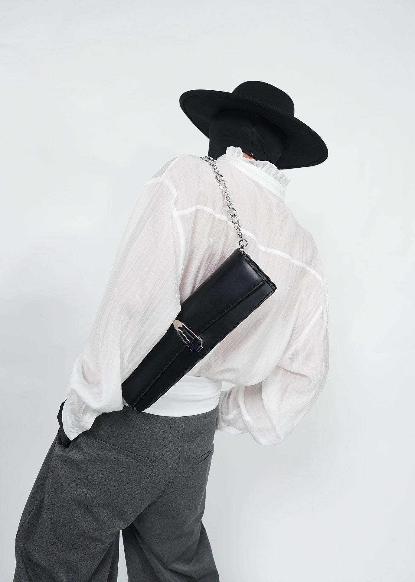 Faux Leather Baguette Bag - Rick Circus