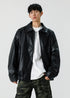 Faux Leather Zip - Up Jacket - Rick Circus
