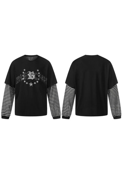 Faux Two - Piece Retro Street Tee - Rick Circus