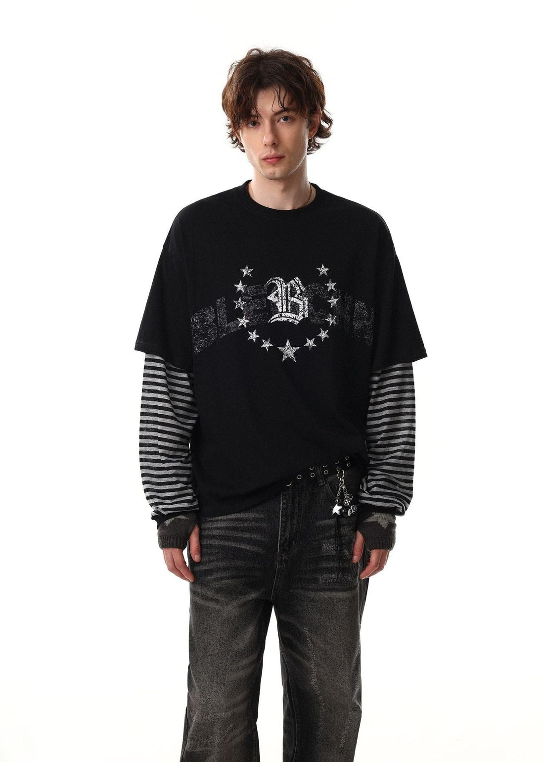 Faux Two - Piece Retro Street Tee - Rick Circus