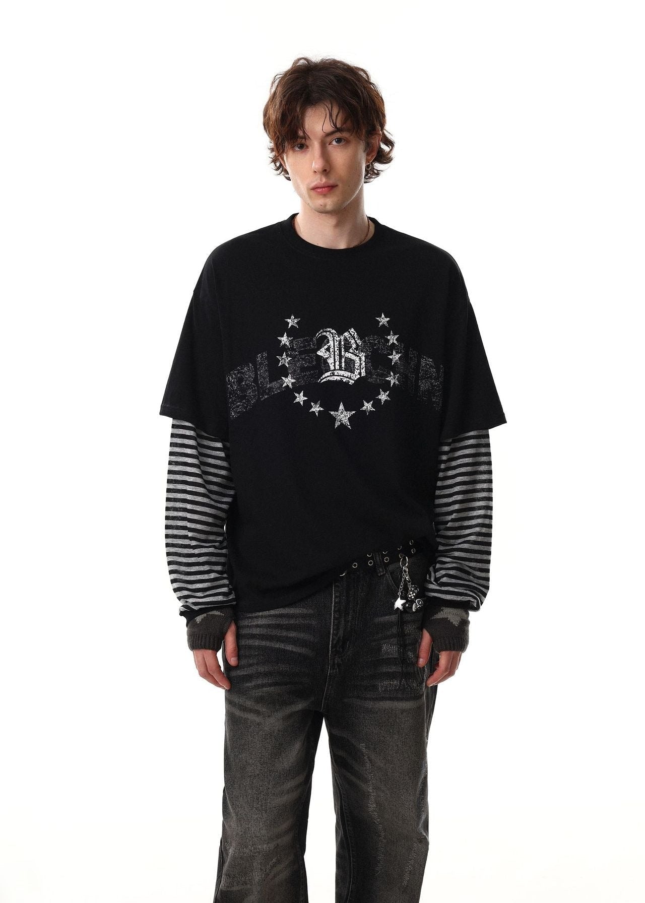 Faux Two - Piece Retro Street Tee - Rick Circus