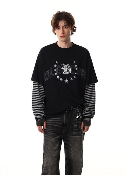 Faux Two - Piece Retro Street Tee - Rick Circus