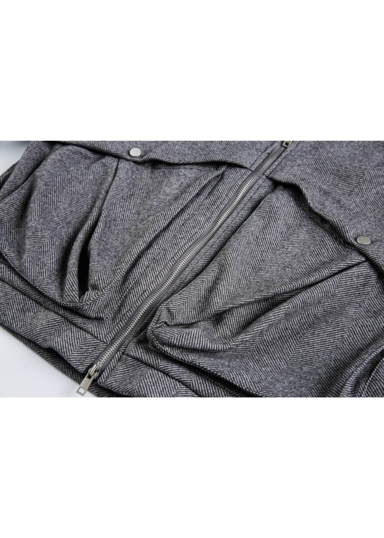Faux V - Neck Wool Jacket - Rick Circus