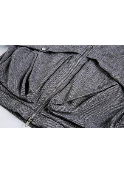 Faux V - Neck Wool Jacket - Rick Circus