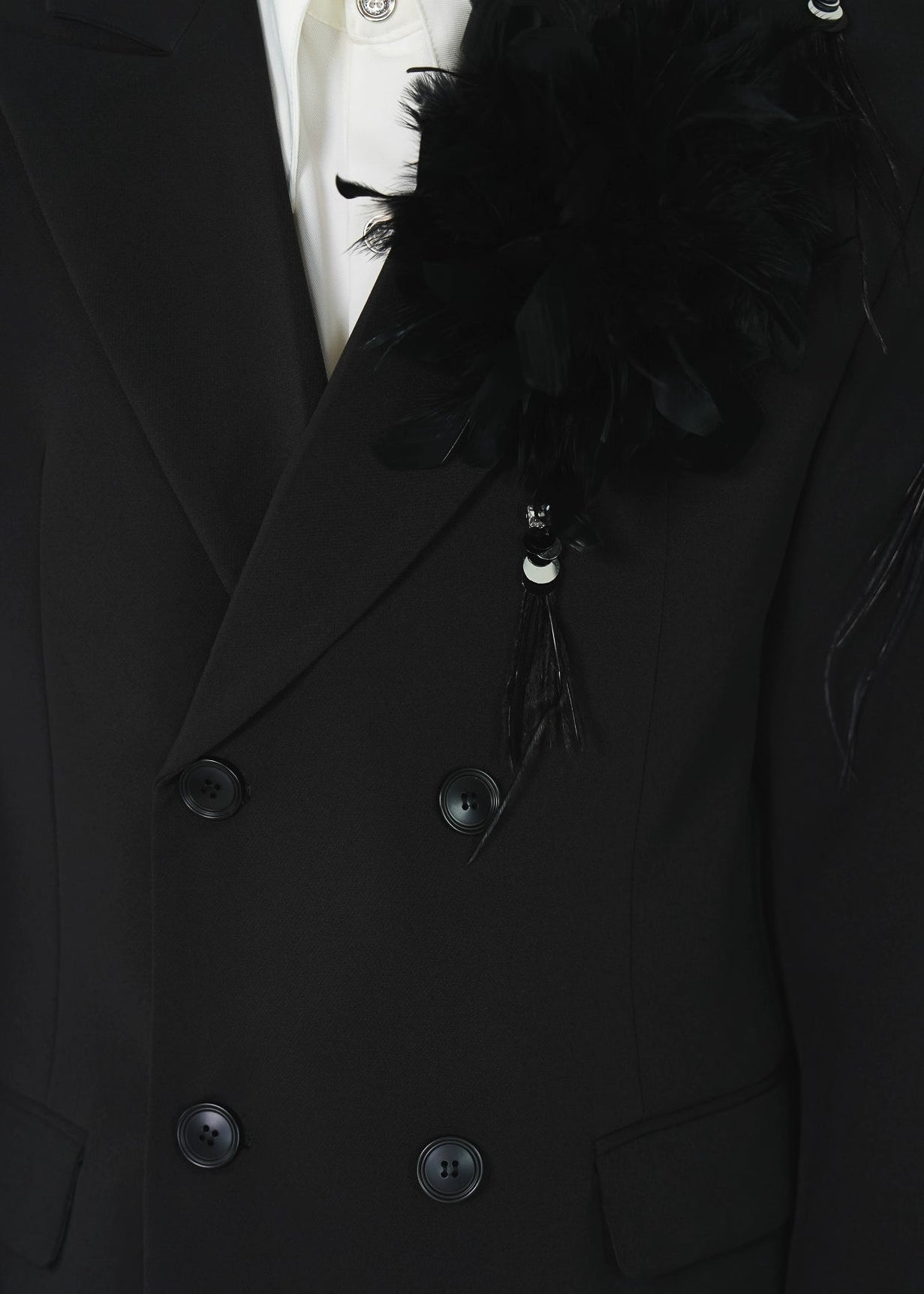 Feather - Embellished Structured Blazer - Rick Circus