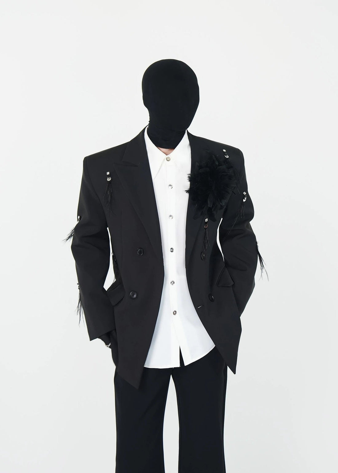 Feather - Embellished Structured Blazer - Rick Circus