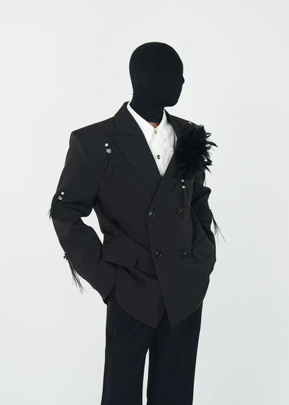 Feather - Embellished Structured Blazer - Rick Circus
